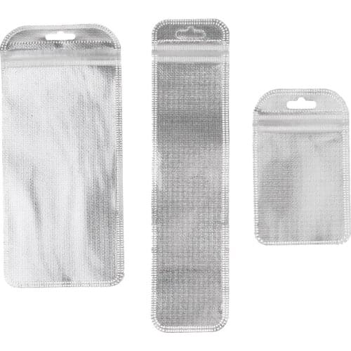 50pcs Bulk PP Plastic Packaging Bag Transparent Storage Pouches