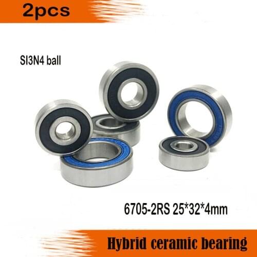 6705-2RS Hybrid Ceramic Bearing 25*32*4 mm 6705HC Hybrids Si3N4 Ball Bearings 6705RS