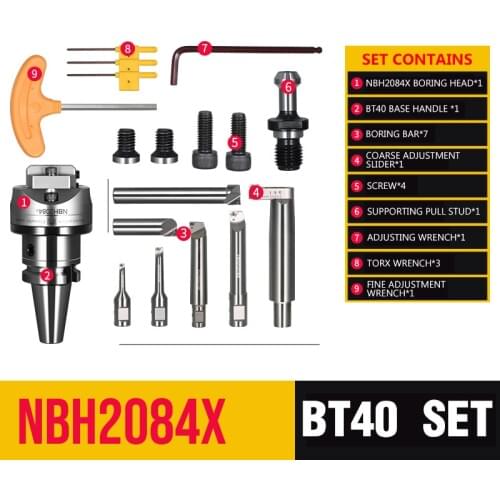 Precision Boring Tool Cnc Miniature Tool with Boring System Fine-tuning 0.005 2600rpm 8-320mm