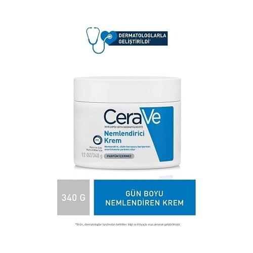 CeraVe Moisturizing Cream Dry Skin Ceramide and Hyaluronic Acid Content Face and Body 340gr