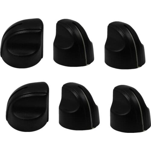 FLEOR 6pcs Black Amplifier Amp Knobs Effect Pedal Speed Control Knobs for Guitar Bass