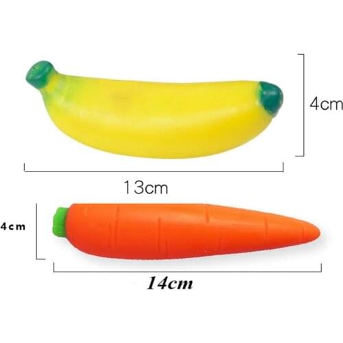 Shapeable Banana Carrot Vegetable Squeeze Toy Novelty Toy Not Squish Toy Kids 57BF