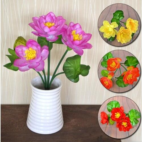 Artificial Flower Home Decoration Mini Simulated Lotus DIY Home Wedding Garden Table Party Decoration