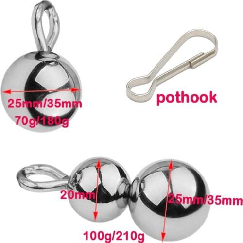 Metal Pendents Heavy Duty Hanging Ball For Man Cock Ring Penis Exercise Rings Sex Accessories Toys For Men Testicles Adult Shop