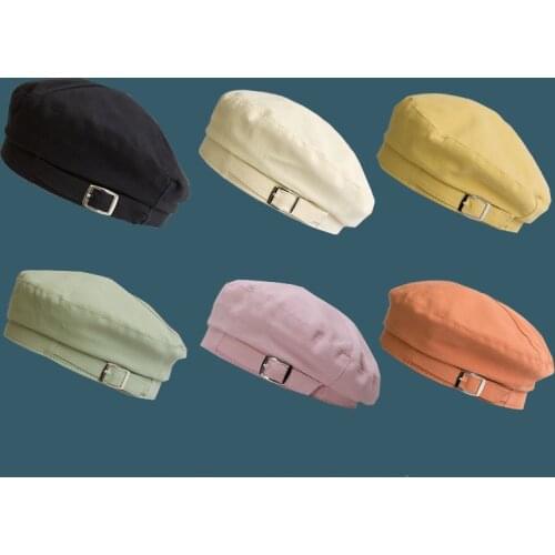 New 1PC 4 Colors Beret Womens Summer Thin Day Black Octagonal Cap British Retro Art Painters Hat