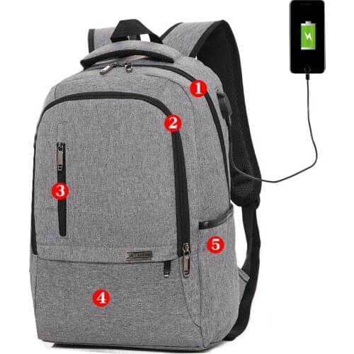 Oxford Backpack Men Large Capacity School Bag for Boys Teen Student 15.6 Inch Laptop Backpack Male USB Charging 2021