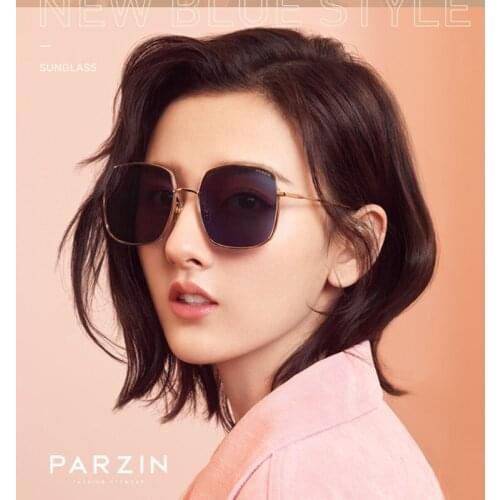 PARZIN Sunglasses Women Vintage Rectangle Metal Female Sun Glasses Ladies Glasses UVA/UVB 92028