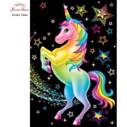 Full Square Drill 5D DIY Diamond Painting Cartoon Unicorn Embroidery Cross Stitch 3D Home Decor