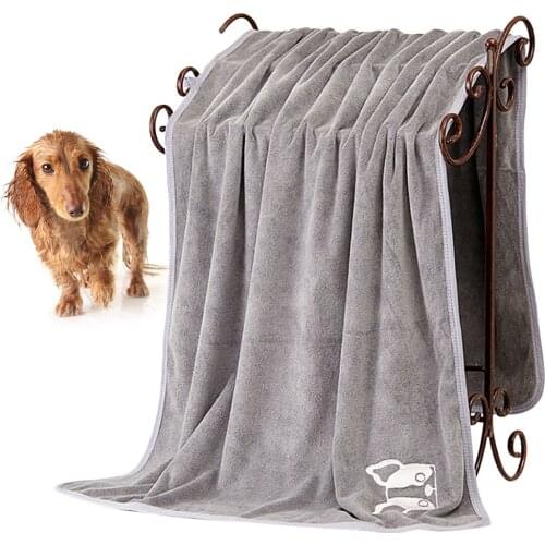 70cm*140cm Dog Cat Puppy Towel Microfiber Strong Absorbing Water Bath Pet Towel Dry Hair Dog Towels Blanket Mattress 1pcs