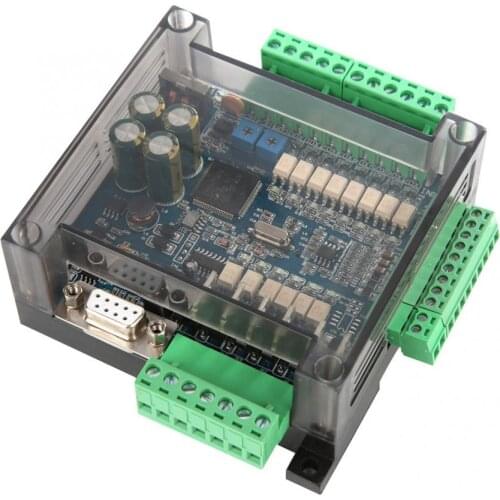 PLC Industrial Control Board Brushless Motor Controller FX3U-14MT Analog 6AD+2DA 24V 1A Soft Starting