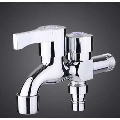 Easy to Install Control Water Copper Water Tap Small And Durable One In Two Out Washing Machine Faucet Replacement Accessories