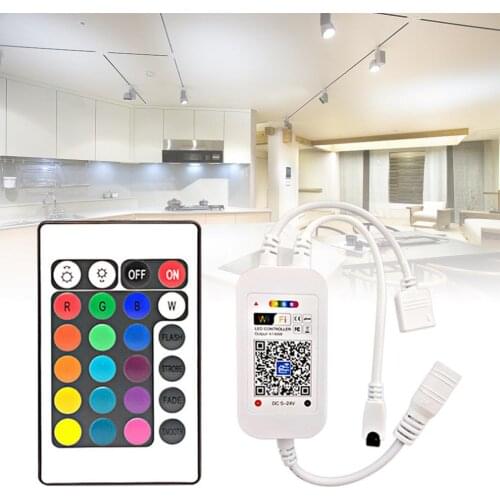 Smart Wireless WiFi RGB LED Controller Alexa Voice Controller 24 Keys IR Remote Control for LED Strip Lights New