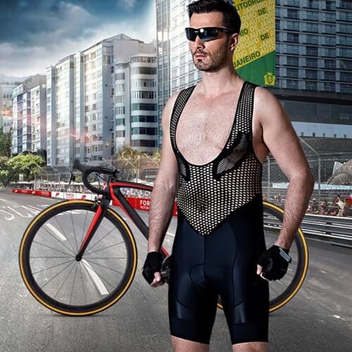 Santic Spexcel Breve Manicotto Cycling bib Shorts Men Polyester Breathable Quick-dry Culotes Cortos Ciclismo Hombre Gel M7C05094