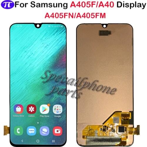Super AMOLED 5.9'' LCD For Samsung A40 A405FM A40FN A405 LCD Display touch Screen Digitizer Assembly Replacement For A40 Display