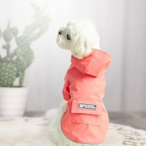 Dog Raincoats Reflective Pet Waterproof Clothing Hoody Dogs Cats Clothes Outdoor Breathable Puppy Jacket Pet Accessories