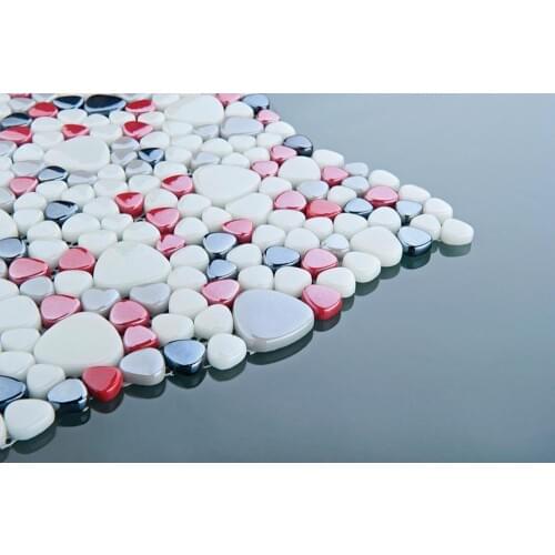 Pebble glass mosaic tiles FBY004 price for 11 tiles