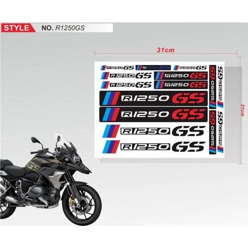 New Motorcycle Reflective Sticker Body Waterproof Body Fuel Tank Tail Box Decals Kit For BMW R1250GS R1250 GS r250gs With Logo