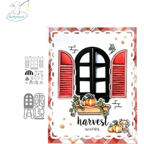 2019 New Arrival House Window Cutting Metal Decorative Scrapbooking Steel Craft Die Cut and Stamps Embossing Card Stencil