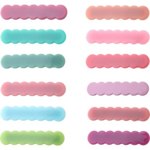 Mi Dairy Brand Scallop Clip Solid Colour Transparent Hairpin Acrylic Factory Outlet Glitter Barrettes Hair Accessories For Women