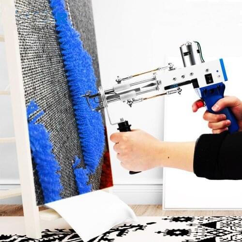 ZK30 Dropshipping Electric Carpet Tufting Gun Hand Gun Carpet Weaving Flocking Machines Cut Loop Pile Rug Power Tool