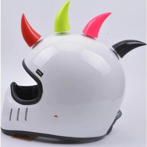 1Pc Motorcycle Helmet Cool Devil Ox Horn Decor Suction Cup Headwear Helmet Accessories