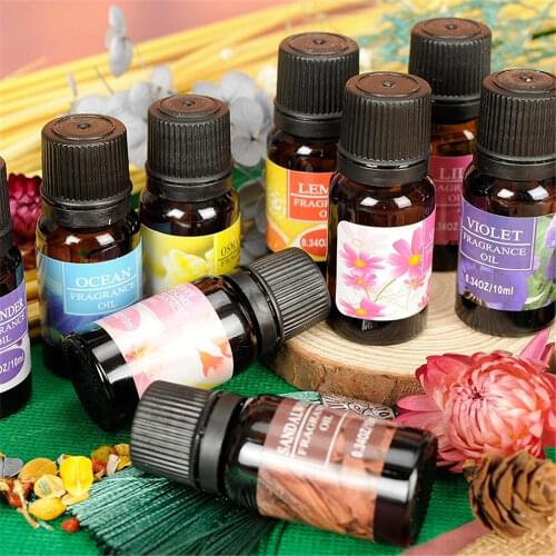 10ml Aromatherapy 100% Pure Therapeutic Grade Water-Soluble Essential Oils Aroma Helps For Diffuser Humidifier Aroma Lamp