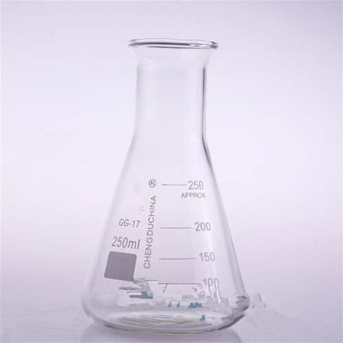 250ml,Glass Erlenmeyer Flask,Glass Conical Flask,Bell Mouth Neck ,Laboratory Glassware