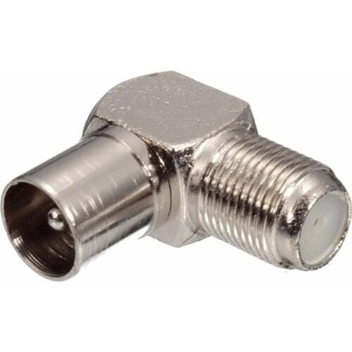 5Pcs/set 90 Degree Right Angled TV Aerial Cable Connector RF Coaxial F Female to TV Male Plug to Female Socket