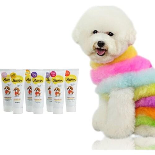 80g Dog Puppy Dyeing Agent Pet Dog Cat Animals Hair Coloring VIP Dog Hair Dyeing Cream Pigment Agent Creative Colorful Pets