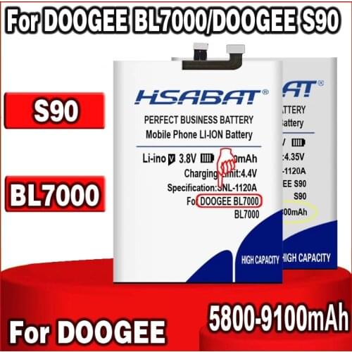 HSABAT 5300mAh-8450mAh Battery for DOOGEE BL7000 / 5800mAh for DOOGEE S90
