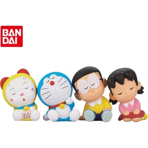 Bandai Genuine Gashapon Doraemon Snuggle Doll Nobita Nobi Dorami Minamoto Shizuka Big G Anime Action Figures Model Gacha Toys