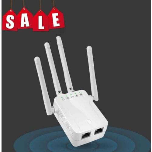 Wireless Routers Wifi Repeater Dual-Band 2.4G 4Antenna Wi-Fi Range Extender Signal Home Network Supplies