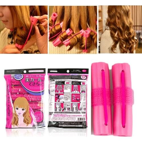Home Use Hair Curler DIY Wavy Hair Travel Magic Soft Foam Sponge Hair Curler Sleeping Rollers Twist Styling Tool 6pcs /Set