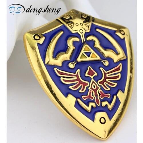 Dongsheng New Design Game The Legend of Zeldas Shield Brooch Jewelry Brooch Movie Jewelry Metal Badge Brooch Fans Gifts