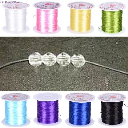 0.8mm DIY Crystal Beading Stretch Cord Elastic Line Transparent Clear Round Beading Wire/Cord/String/Thread Jewelry Making