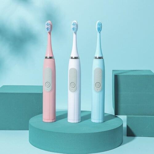 Electric Toothbrush Ultrasonic Adult Soft Hair Automatic Waterproof Replaceable AA Battery Version Couple Travel Set