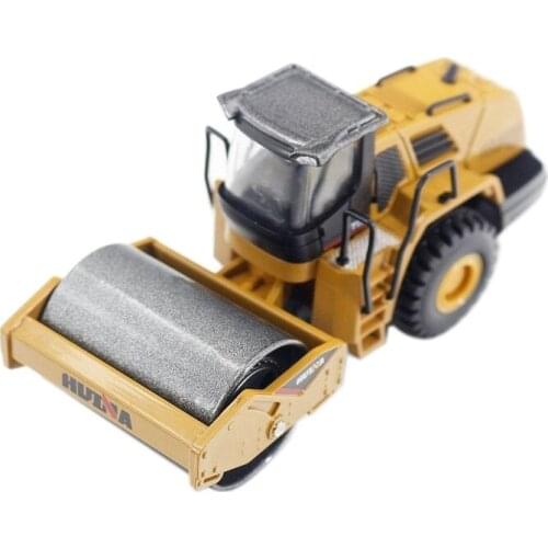 HUINA 1815 Alloy Road Roller Construction Toys 1:60 Static Model Simulation Construction Engineering Vehicle Models