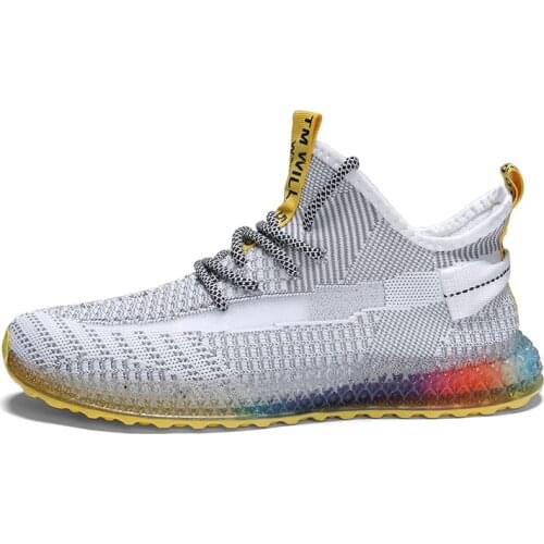 Rainbow Sport Running Men Shoes Air Mesh Breathable Mens Jogging Sneakers Casual Color Shoes Lightweight Zapatillas De Deporte