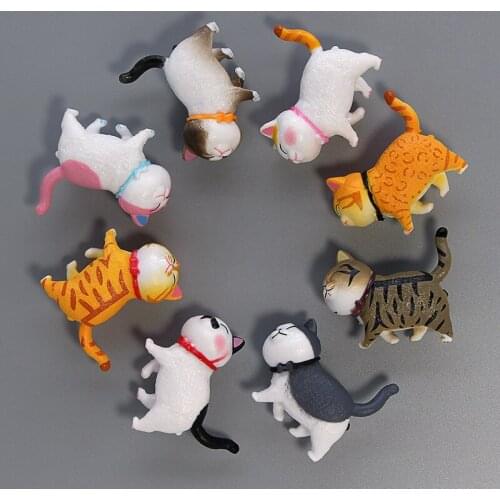 Japanese kitten combination refrigerator souvenirs collection gifts cute little cat fridge magnets animal yellow black white cat