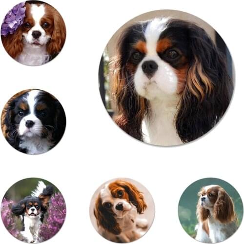 Cavalier King Charles Spaniel Dog Badge Brooch Pin Accessories For Clothes Backpack Decoration gift