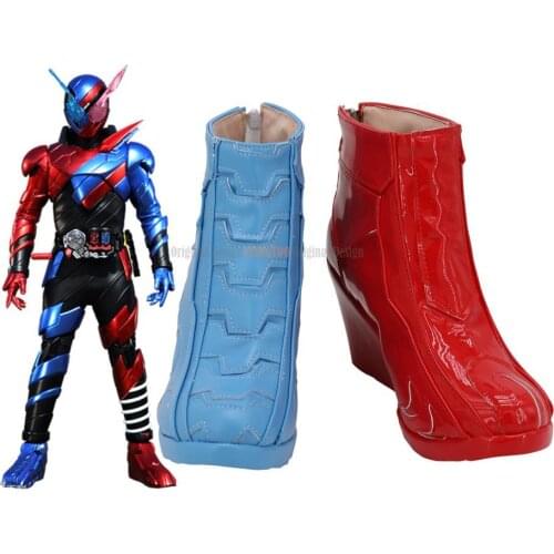 Kamen Rider Build Rabbit Tank Form Cosplay Boots Wedge Heel Shoes Custom Made
