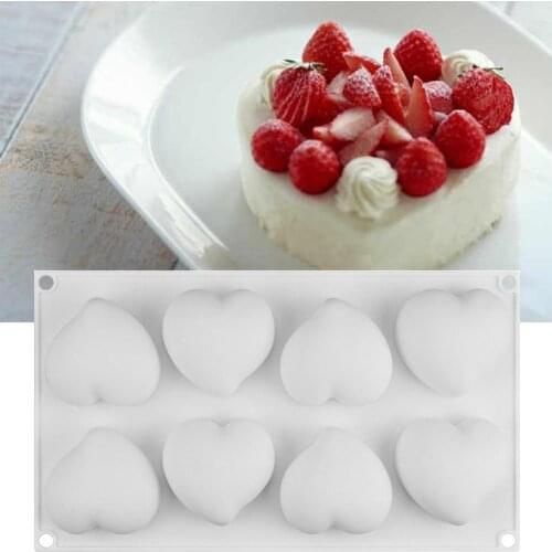 NEW Silikone Form For Mousse Cake Heart Wedding 3D Silicone Molds Cake Decorating Tools Bakeware Dessert Moulds #BO