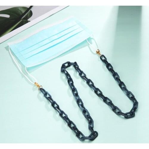 New Acrylic Glass Chain Face Mask Chain Necklace Strap Non-slip Eyeglass Holder Cord Neck Sunglass Strap Chain for Men Women