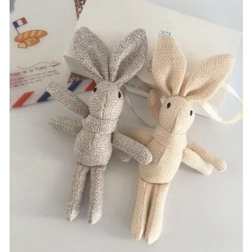 NEW 16CM Rabbit Key chain TOY Rabbit Plush Animal Stuffed Dress Kids Party Plush TOY Bouquet Plush Dolls