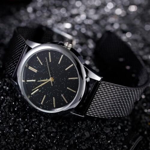 New Men Watches 2020 Luxury Mens Starry Sky Quartz Watch Men Metal Mesh Stainless Steel Watch Relogio Masculino Mens Wristwatch