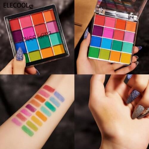 ELECOOL 16 Color Eyeshadow Palette Colorful Shadows Pallet Glitter Highlighter Shimmer Make Up Pigment Matte Eye Shadow Pallete