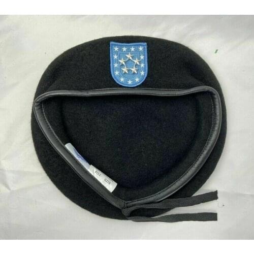 Us Army Infantry Regiment Black Wool Beret Officer 5 Star General Rank Hat Military Store