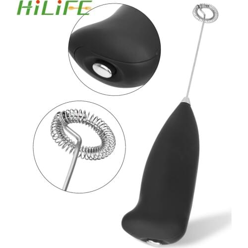 HILIFE Egg Tools Kitchen Tools Portable Stainless Steel Handle Mixer Gadgets Coffee Milk Frother Electric Egg Beaters