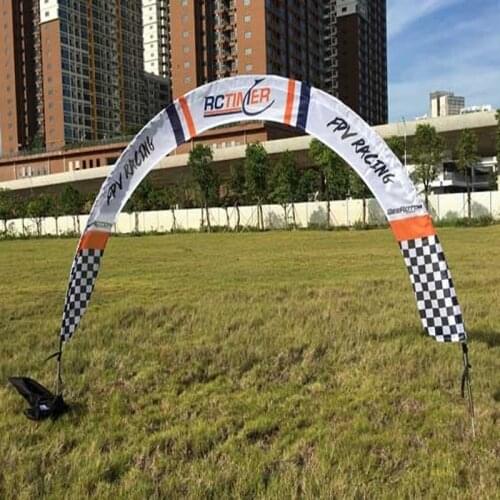 Rctimer and BeeRotor LOGO 135x90cm FPV Racing Gates Mini Arch Shape Gate Glass Fiber Slender Rods Can Insert LED Strips MG13590