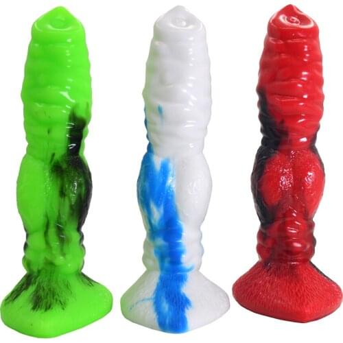 Silicone Wolf Dildo Realistic Dog Penis Suction Cup Animal Penis Anal Sex Toys For Women G-spot Masturbation Prostate Massager